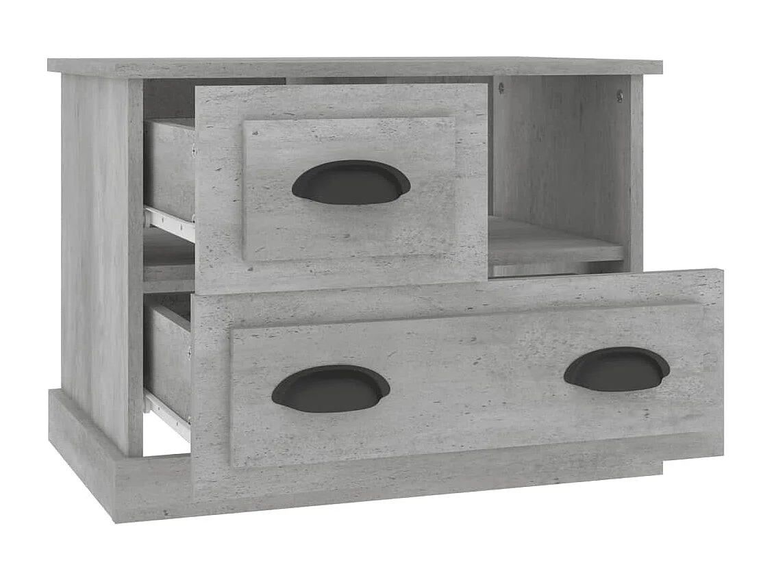 Nachttisch Betongrau Nachtschrank 60x39x45 cm -RN59835
