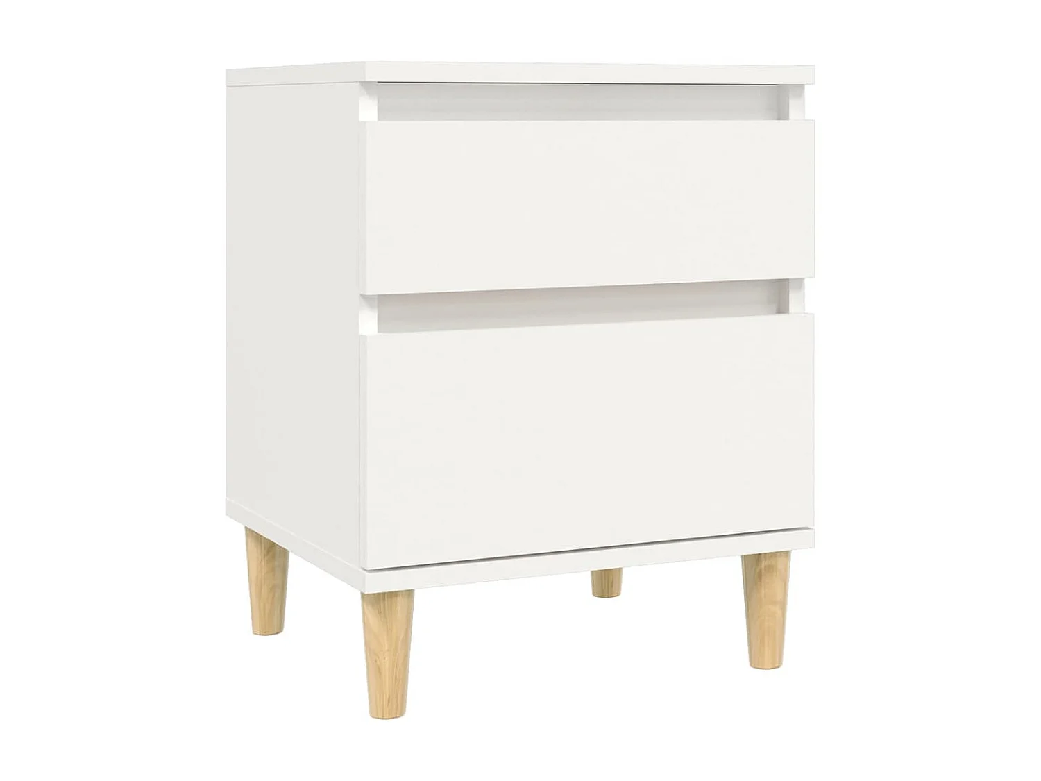 2er-Set Nachttische Nachtschrank Weiß 40x35x50 cm -RN71400