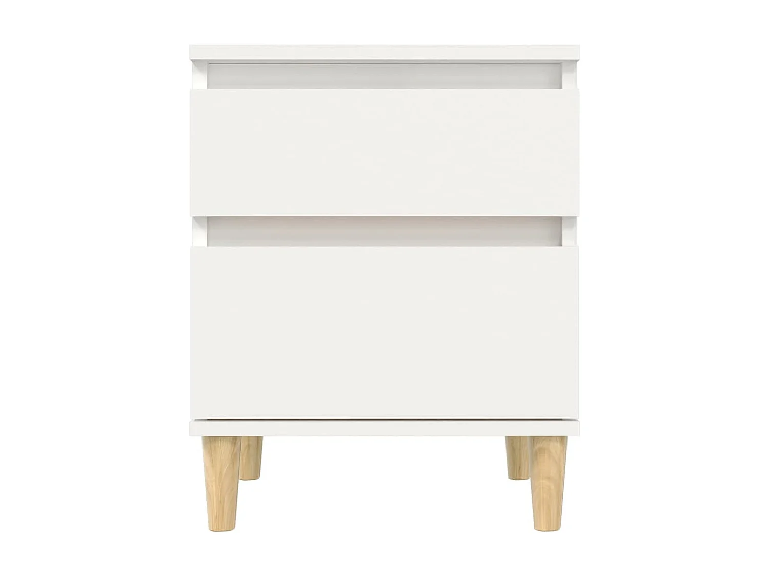 2er-Set Nachttische Nachtschrank Weiß 40x35x50 cm -RN71400