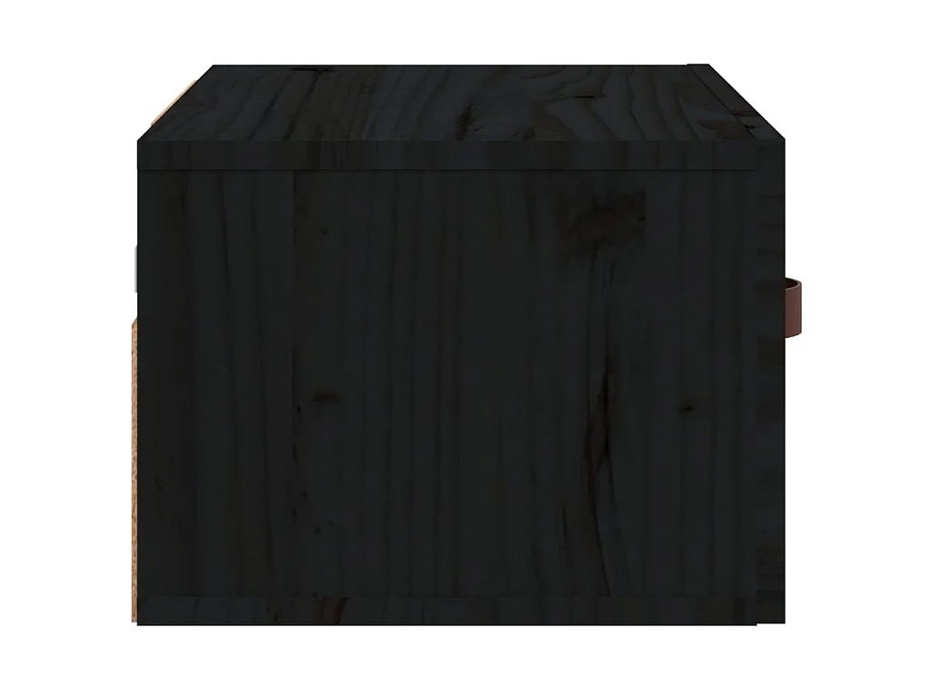 Wand-Nachttisch Nachtschrank Schwarz 40x29,5x22 cm -RN89352