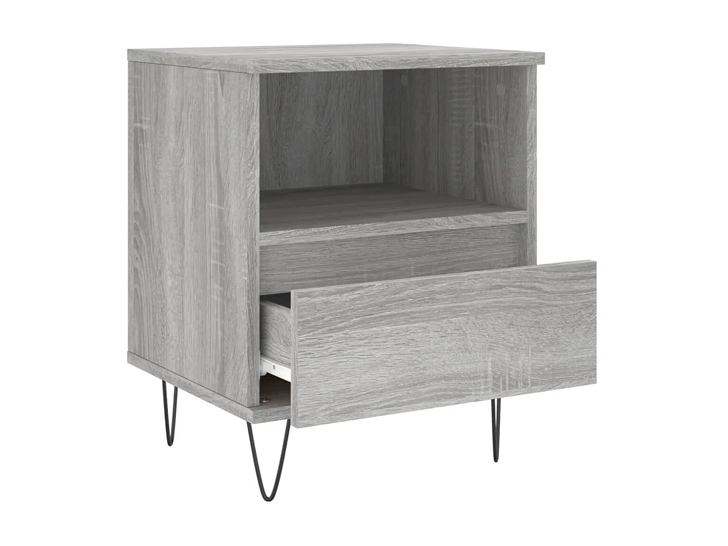 2er-Set Nachttische Nachtschrank Grau Sonoma 40x35x50 cm Holzwerkstoff -RN35906