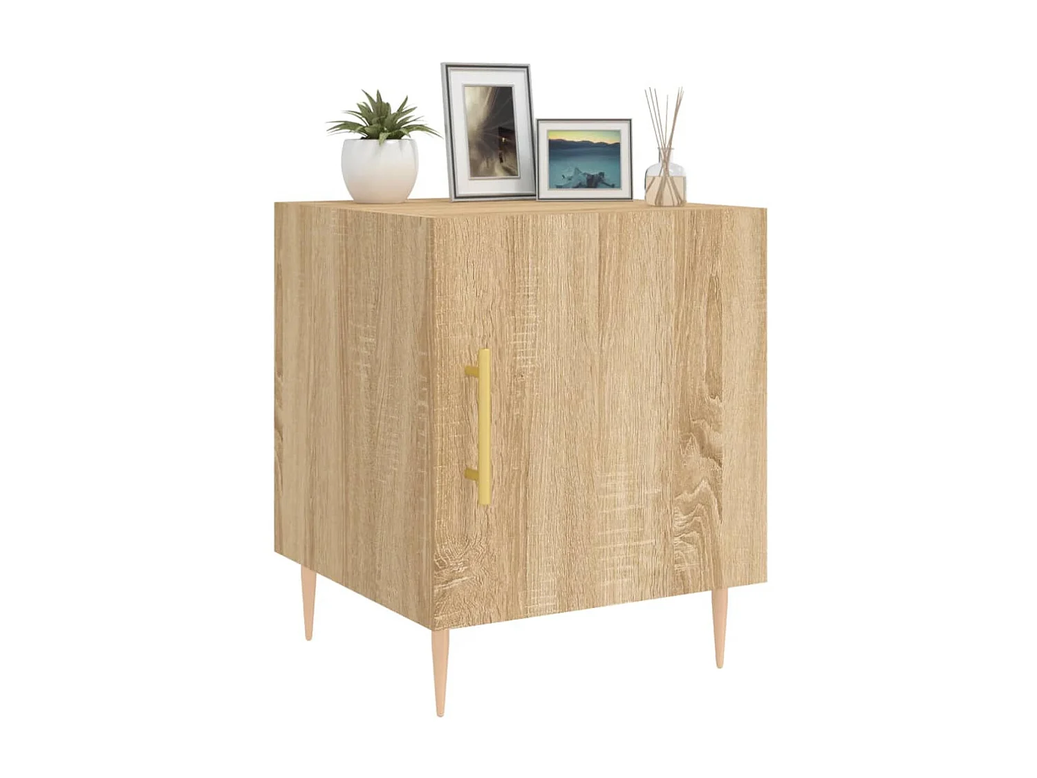 2er-Set Nachttische Nachtschrank Sonoma-Eiche 40x40x50 cm Holzwerkstoff -RN66511