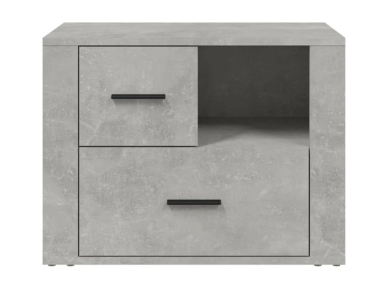 Nachttisch Betongrau Nachtschrank 60x36x45 cm Holzwerkstoff -RN41597