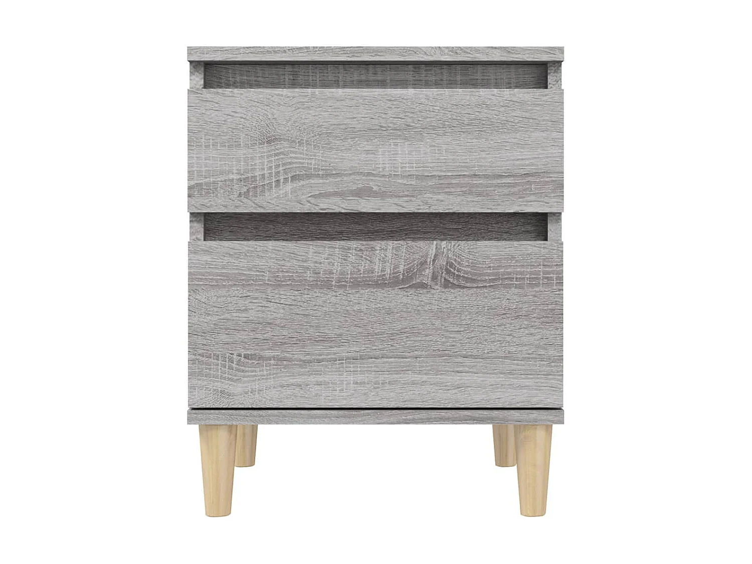 2er-Set Nachttische Nachtschrank Grau Sonoma 40x35x50 cm -RN84316