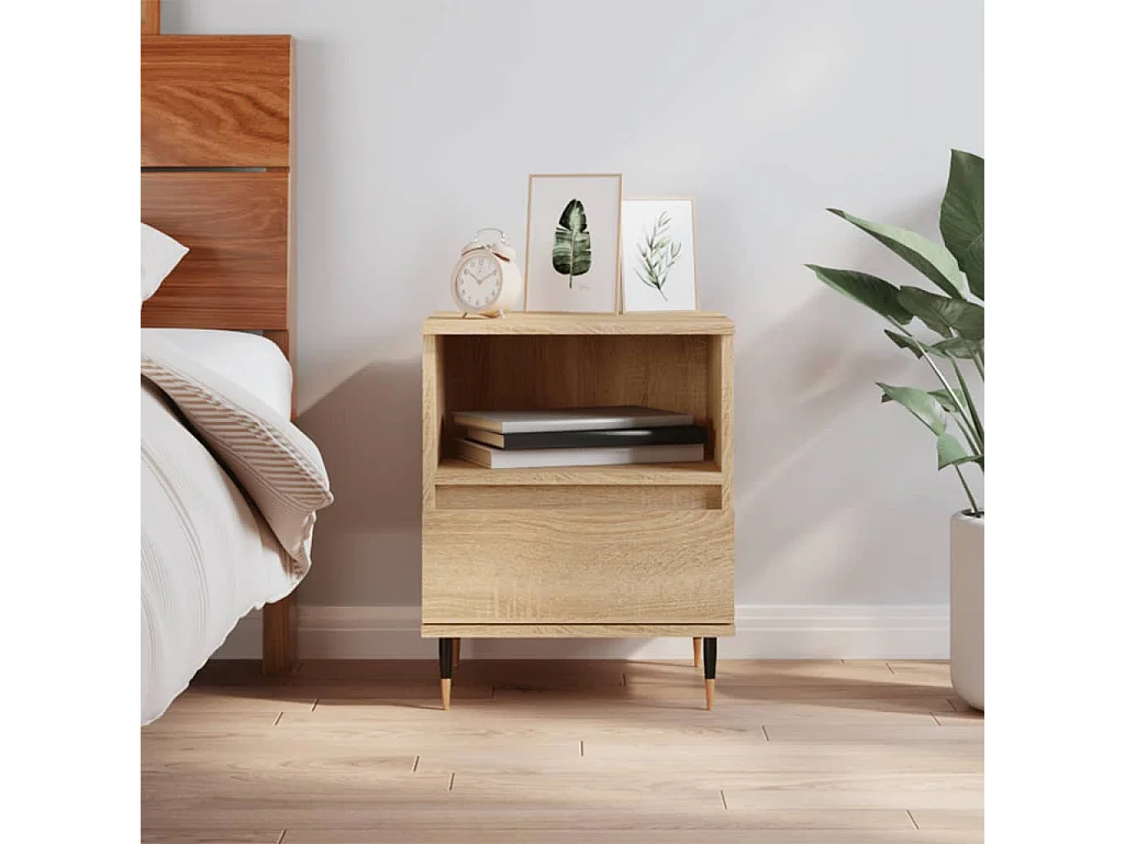 Nachttisch Nachtschrank Sonoma-Eiche 40x35x50 cm Holzwerkstoff -RN67047
