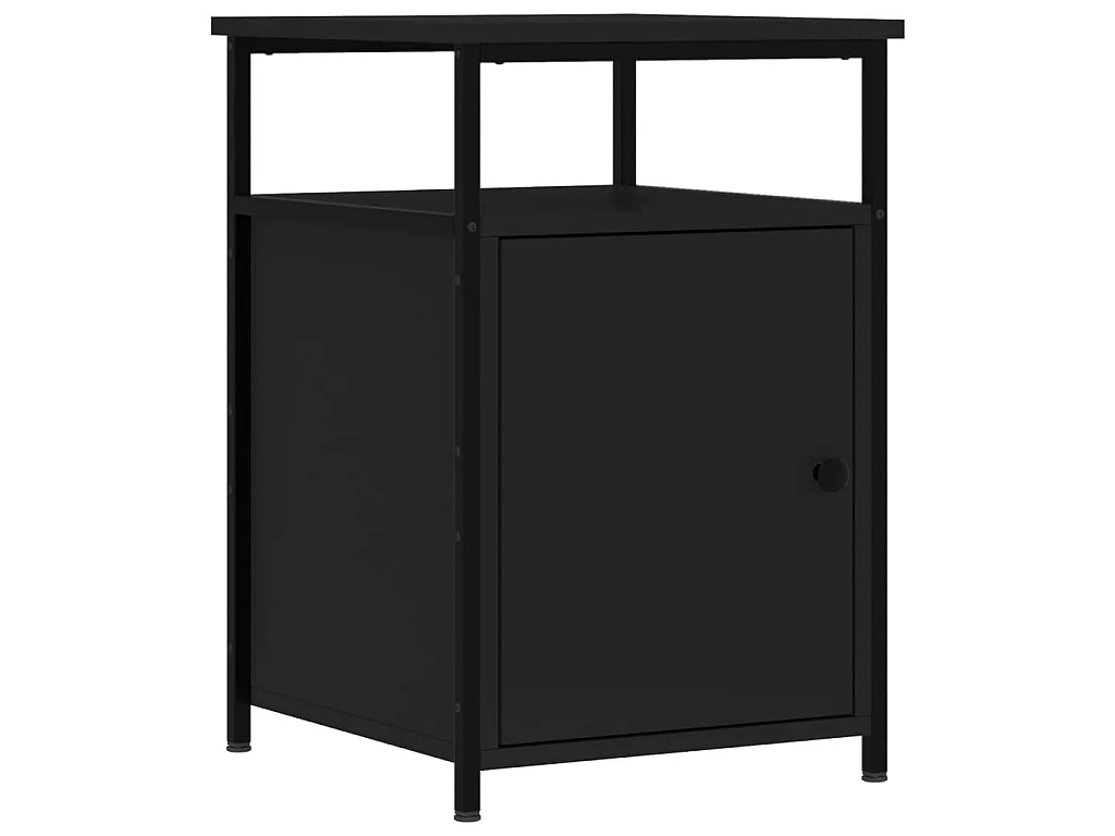 2er-Set Nachttische Nachtschrank Schwarz 40x42x60 cm Holzwerkstoff -RN85736