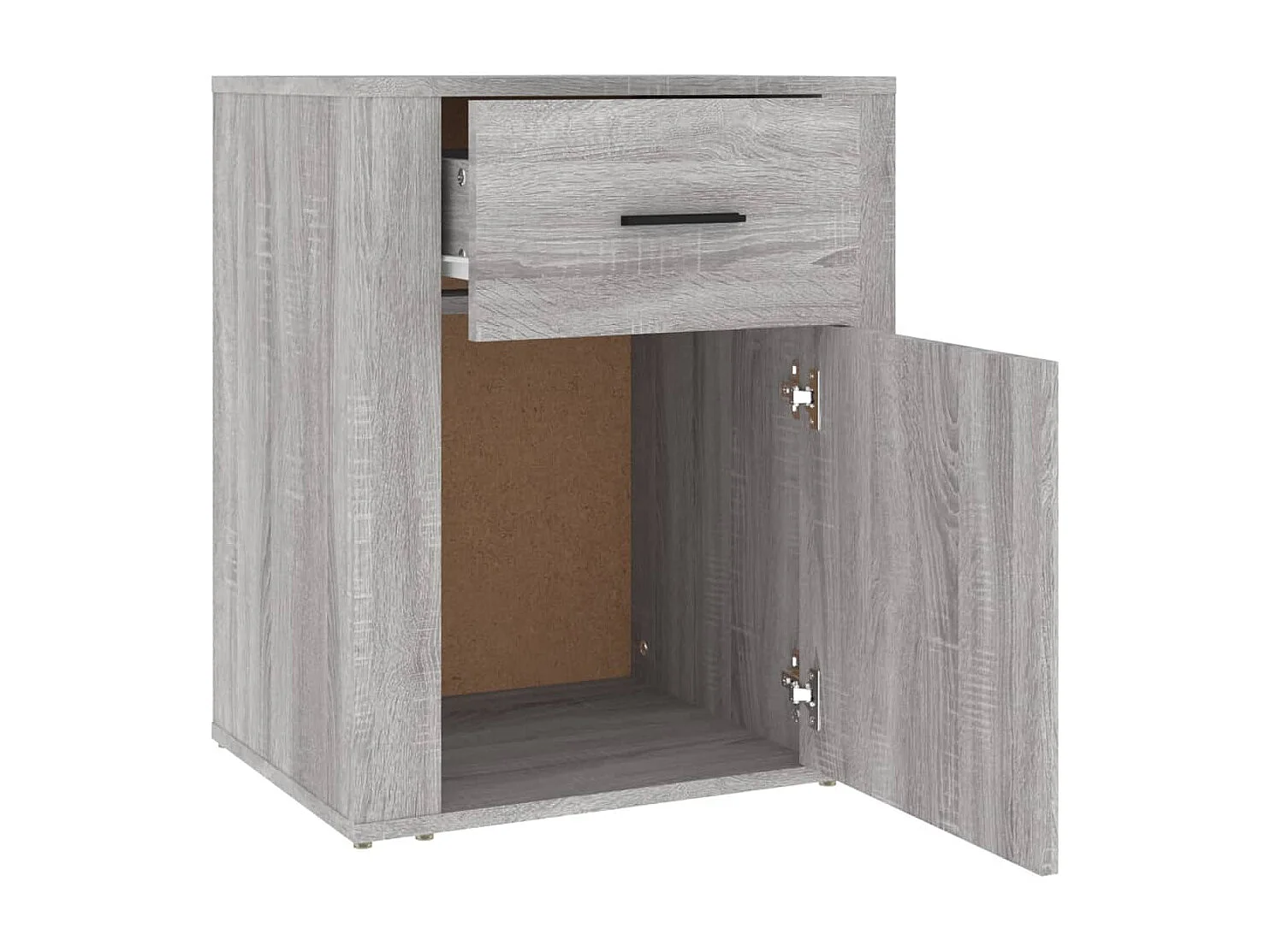 Nachttisch Grau Nachtschrank Sonoma 50x36x60 cm Holzwerkstoff -RN78872