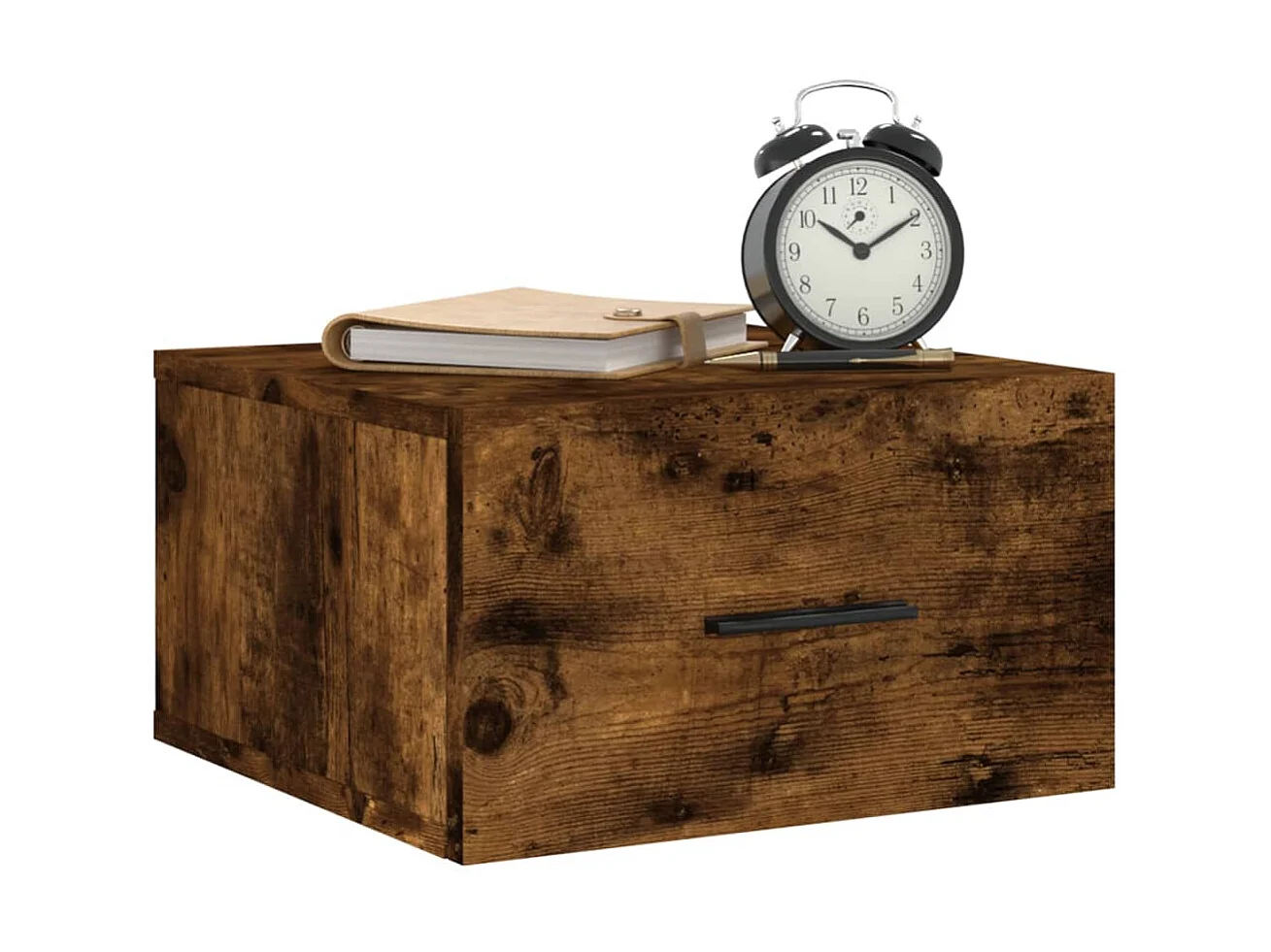 2er-Set Wand-Nachttische Nachtschrank Räuchereiche 35x35x20 cm -RN72855