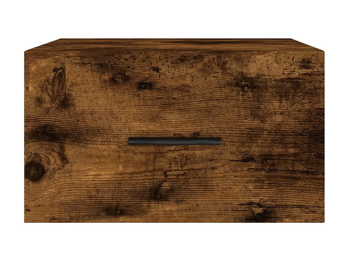 2er-Set Wand-Nachttische Nachtschrank Räuchereiche 35x35x20 cm -RN72855