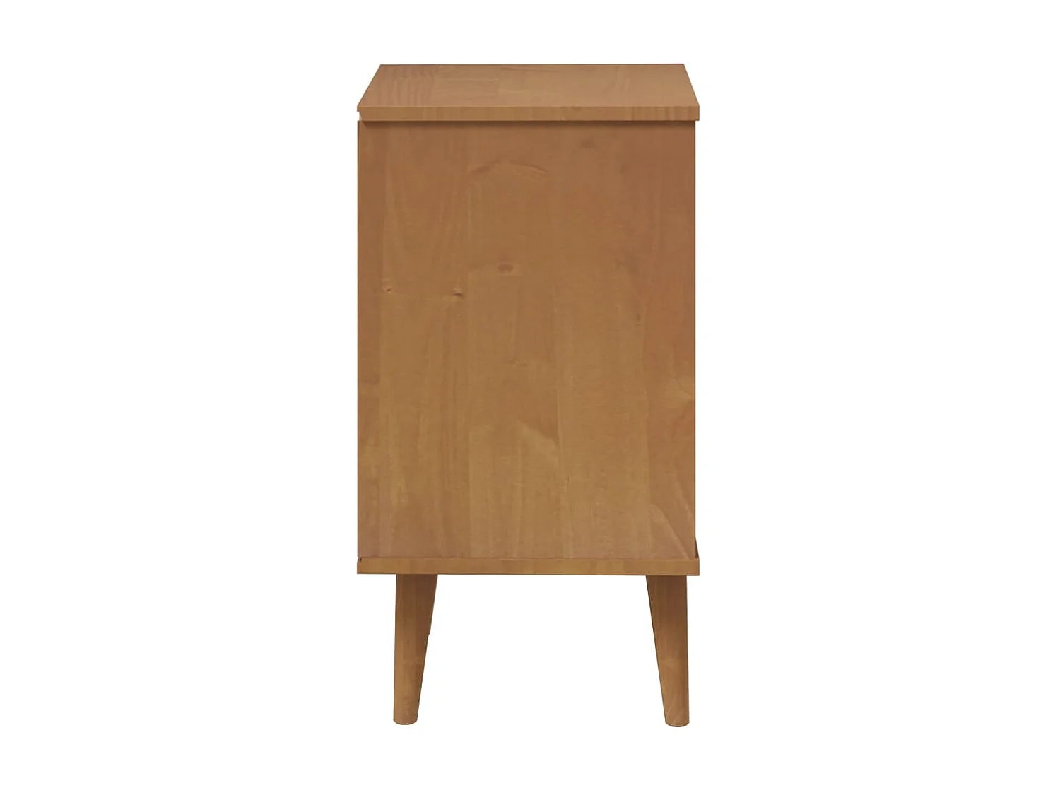 Nachttisch Nachtschrank MOLDE Braun 40x35x65 cm Massivholz Kiefer -RN84869