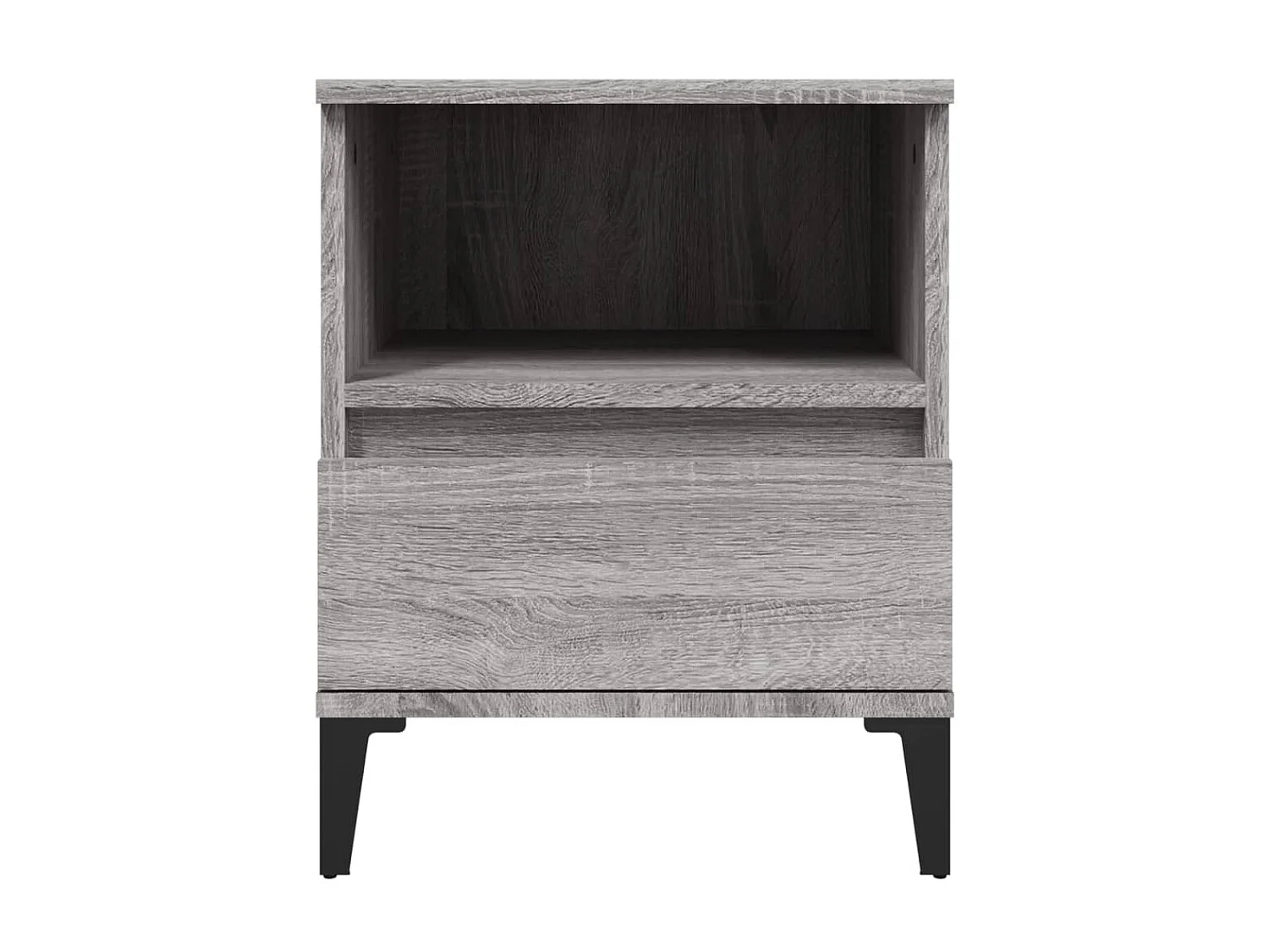 2er-Set Nachttische Nachtschrank Grau Sonoma 40x35x50 cm -RN53487