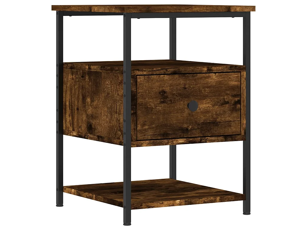 Nachttisch Nachtschrank Räuchereiche 40x42x56 cm Holzwerkstoff -RN33121