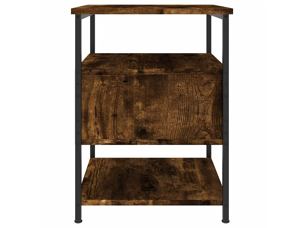 Nachttisch Nachtschrank Räuchereiche 40x42x56 cm Holzwerkstoff -RN33121