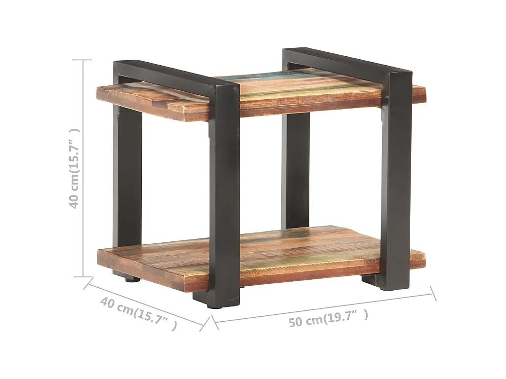 Nachttisch Nachtschrank 50x40x40 cm Recyceltes Massivholz -RN32865