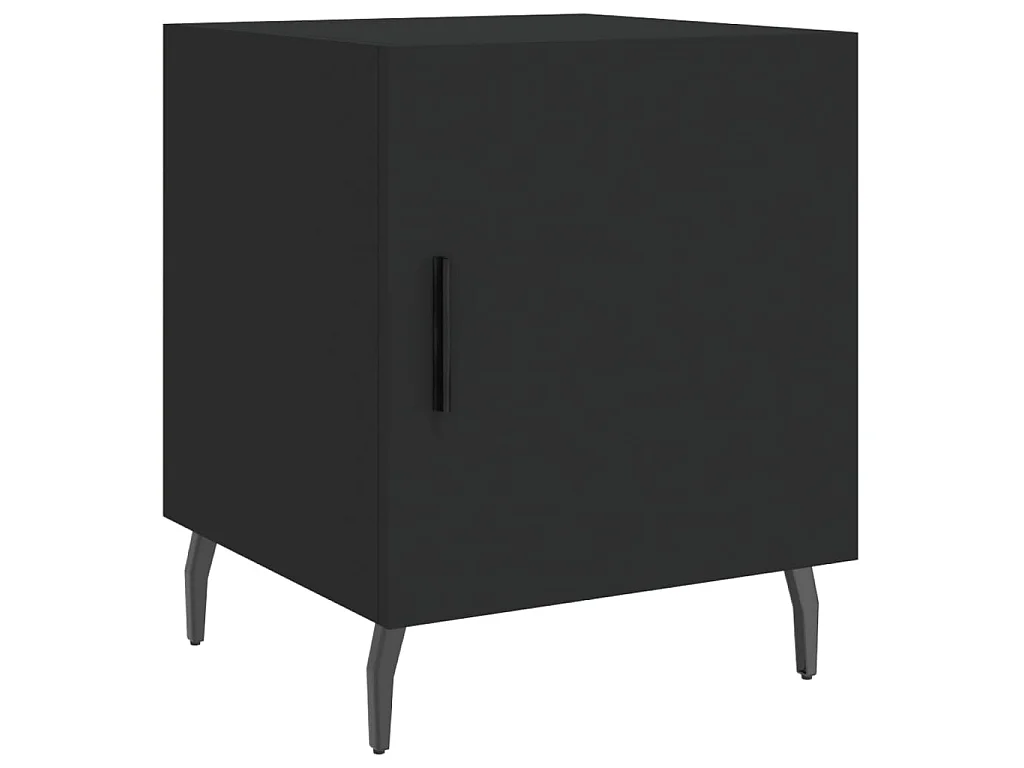 2er-Set Nachttische Nachtschrank Schwarz 40x40x50 cm Holzwerkstoff -RN96131
