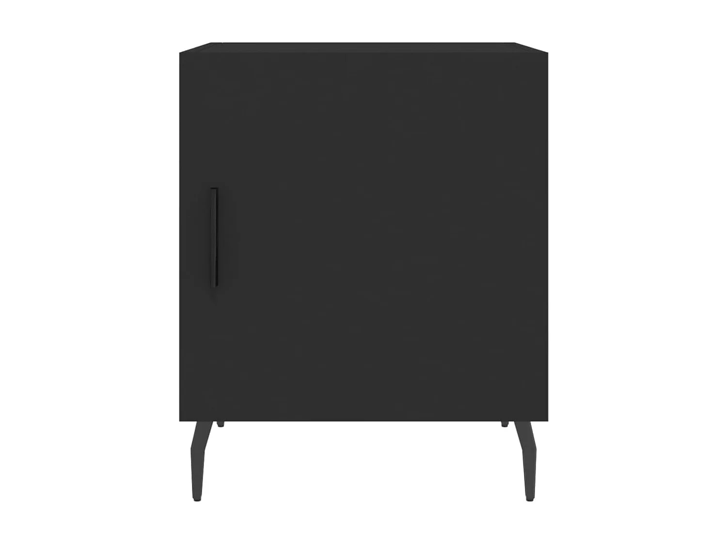 2er-Set Nachttische Nachtschrank Schwarz 40x40x50 cm Holzwerkstoff -RN96131