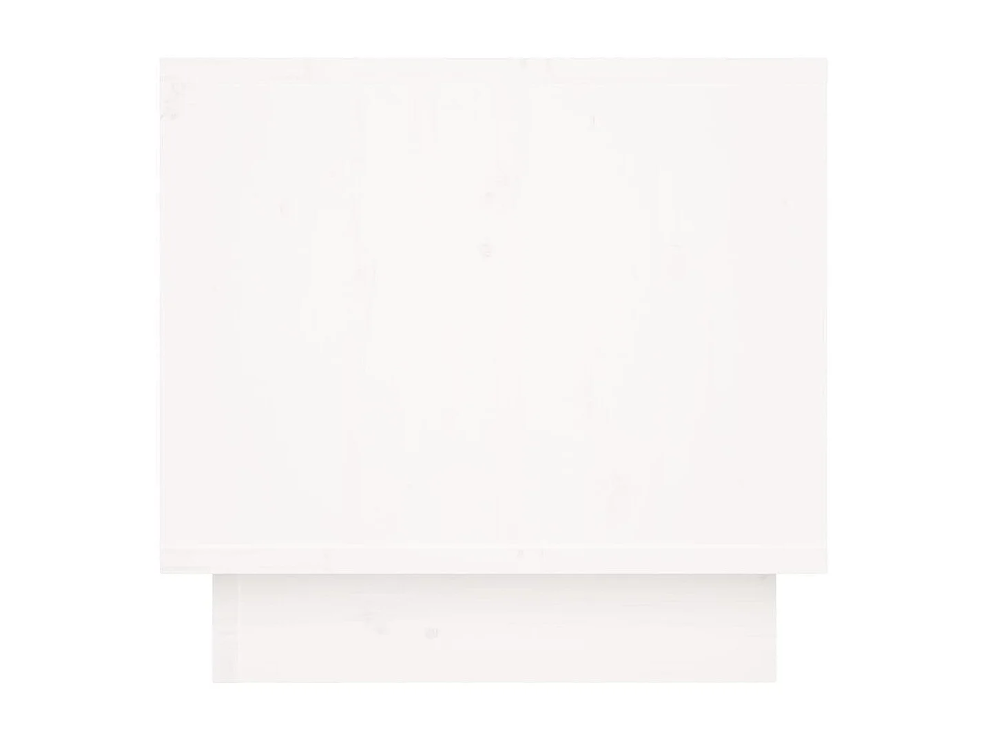 Nachttisch Nachtschrank Weiß 35x34x32 cm Massivholz Kiefer -RN25578