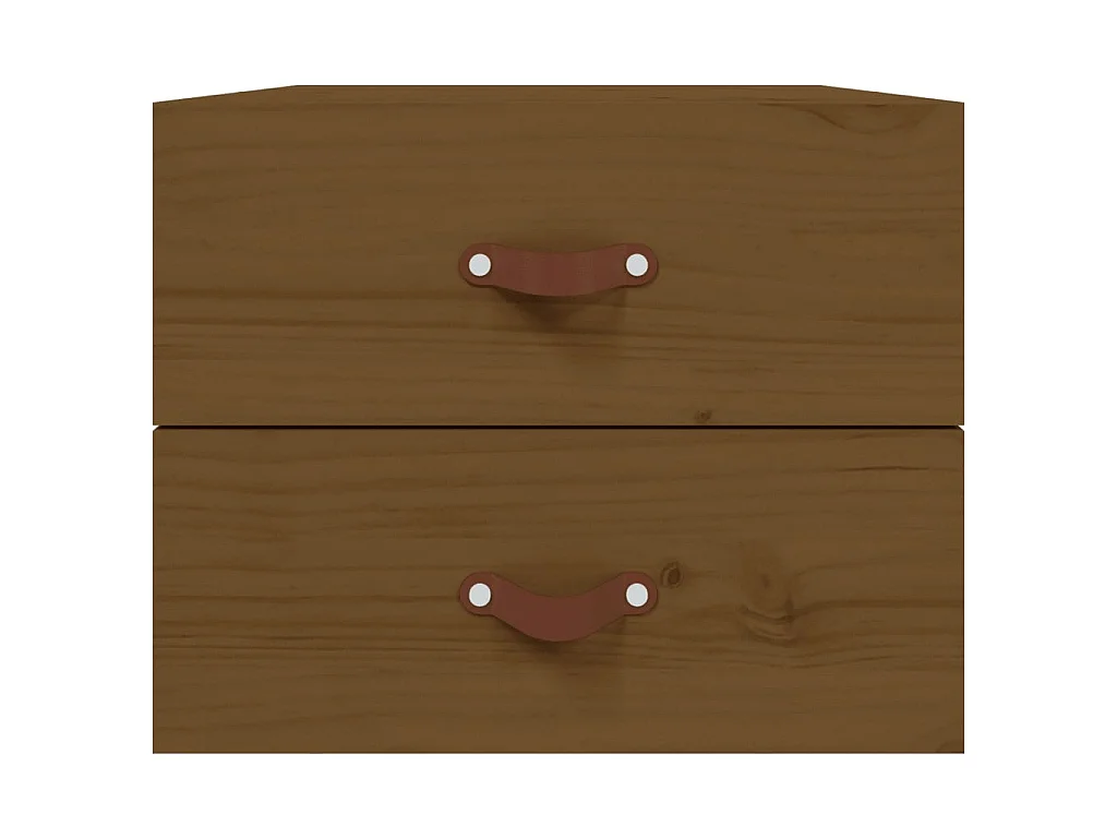 2er-Set Wand-Nachttische Nachtschrank Honigbraun 50x36x40 cm -RN78401