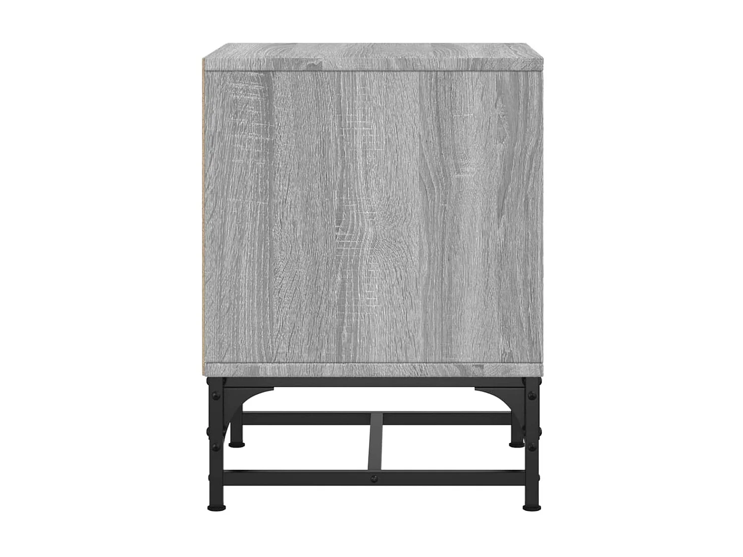 Nachttisch Nachtschrank mit Glastür Grau Sonoma 35x37x50 cm -RN39295