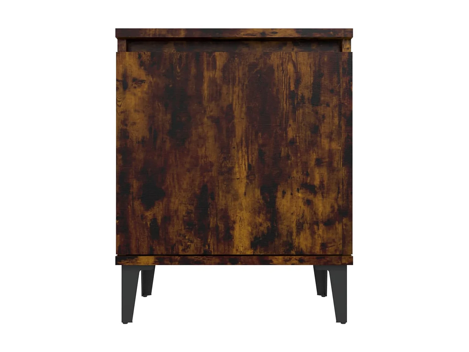 2er-Set Nachttische Nachtschrank mit Metallbeinen Räuchereiche 40x30x50 cm -RN56775