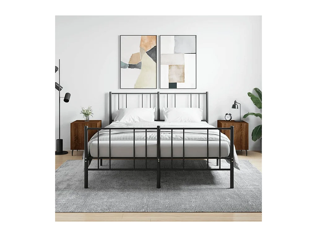 2er-Set Nachttische Nachtschrank Braun Eichen-Optik 40x40x50 cm Holzwerkstoff -RN98801