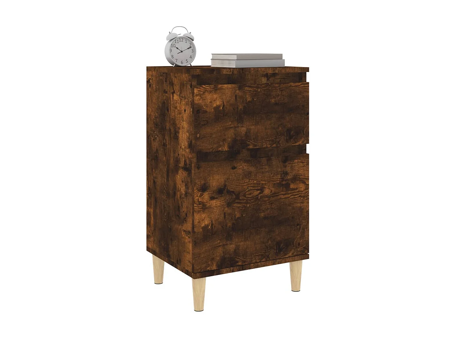 2er-Set Nachttische Nachtschrank Räuchereiche 40x35x70 cm -RN28586