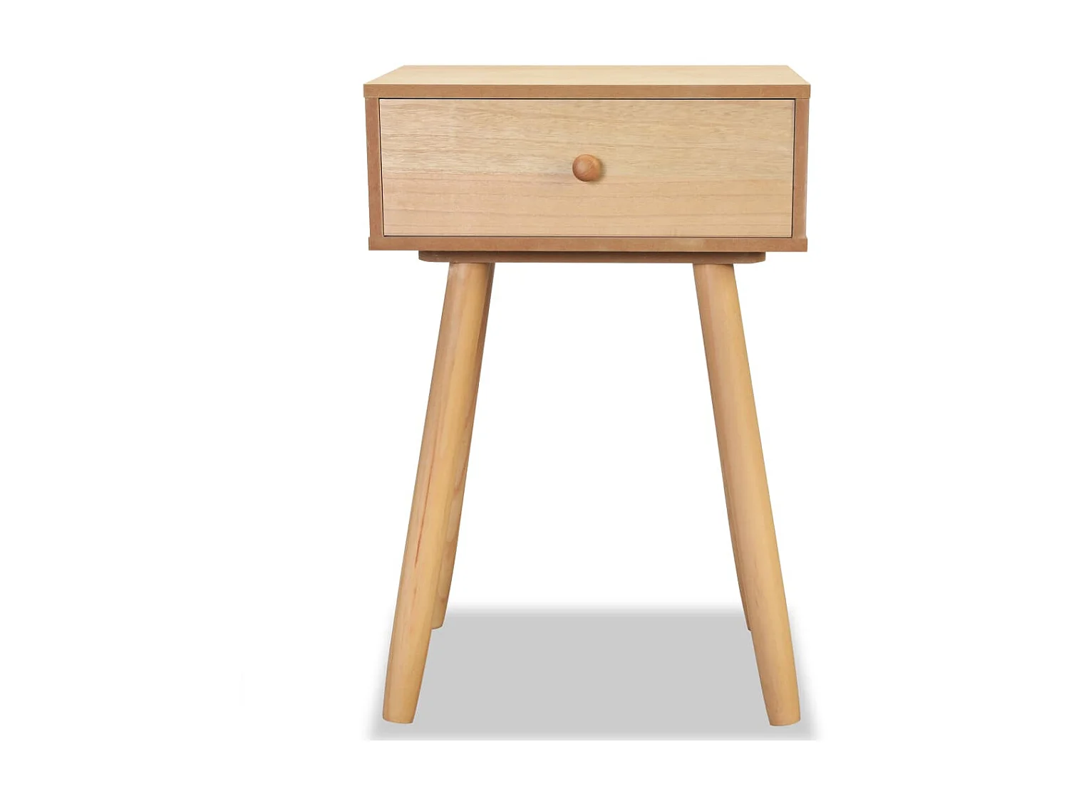 2er-Set Nachttisch Nachtschränke Kiefernholz Massiv 40 x 30 x 61 cm Braun -RN71317