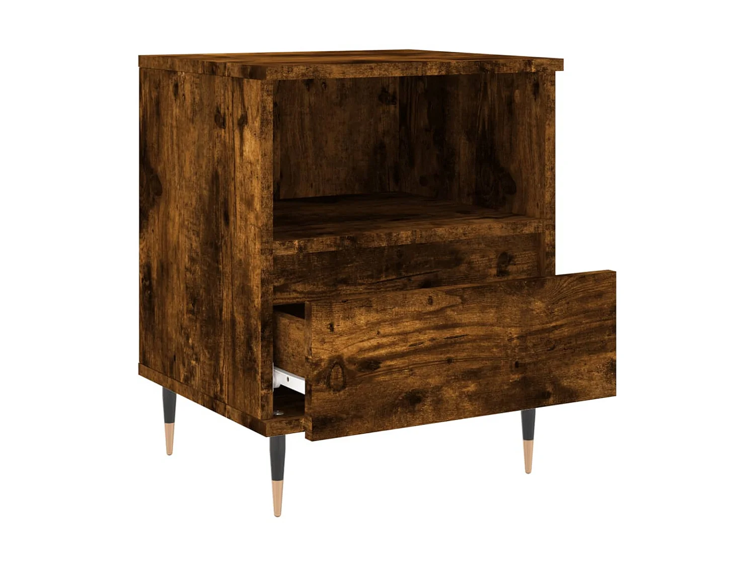 2er-Set Nachttische Nachtschrank Räuchereiche 40x35x50 cm Holzwerkstoff -RN19051