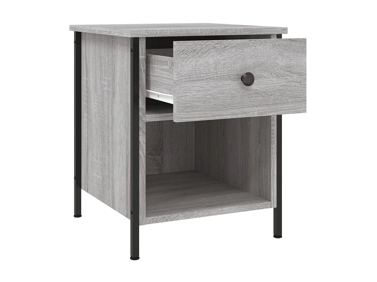 2er-Set Nachttische Nachtschrank Grau Sonoma 40x42x50 cm Holzwerkstoff -RN71168