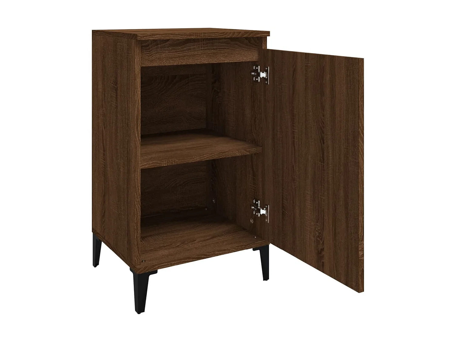 2er-Set Nachttische Nachtschrank Braun Eichen-Optik 40x35x70 cm Holzwerkstoff -RN32364