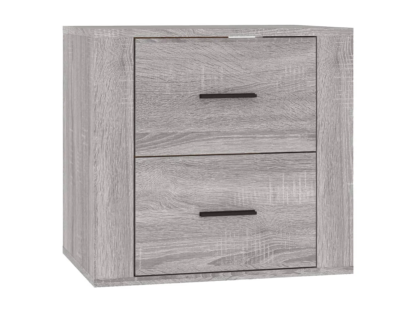 Wand-Nachttisch Grau Nachtschrank Sonoma 50x36x47 cm -RN31520