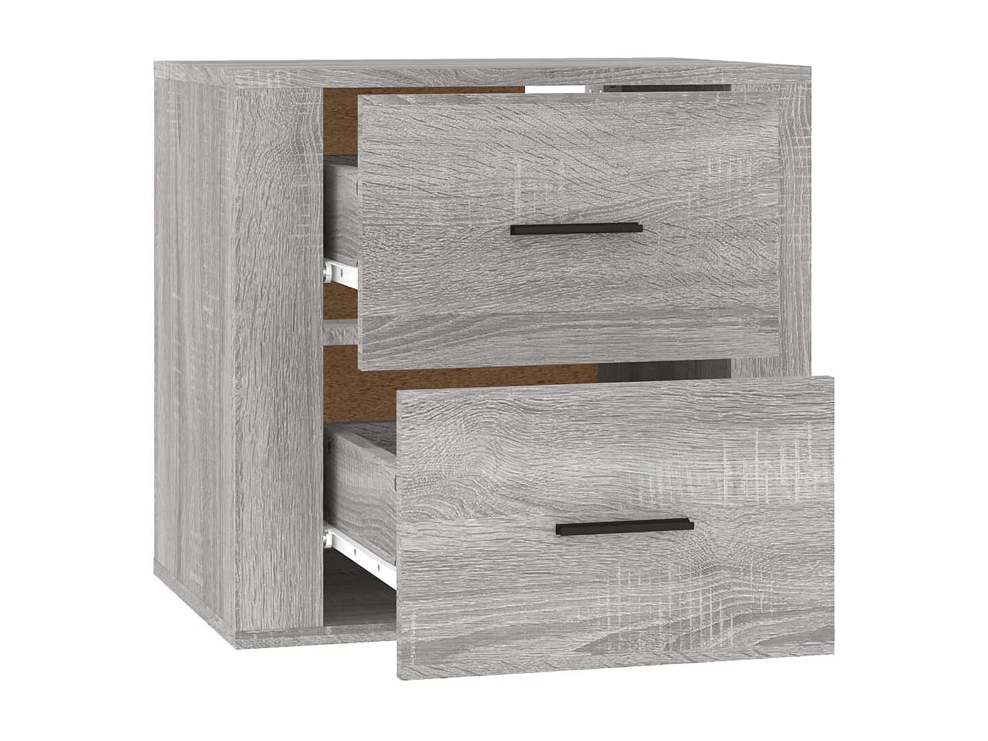 Wand-Nachttisch Grau Nachtschrank Sonoma 50x36x47 cm -RN31520