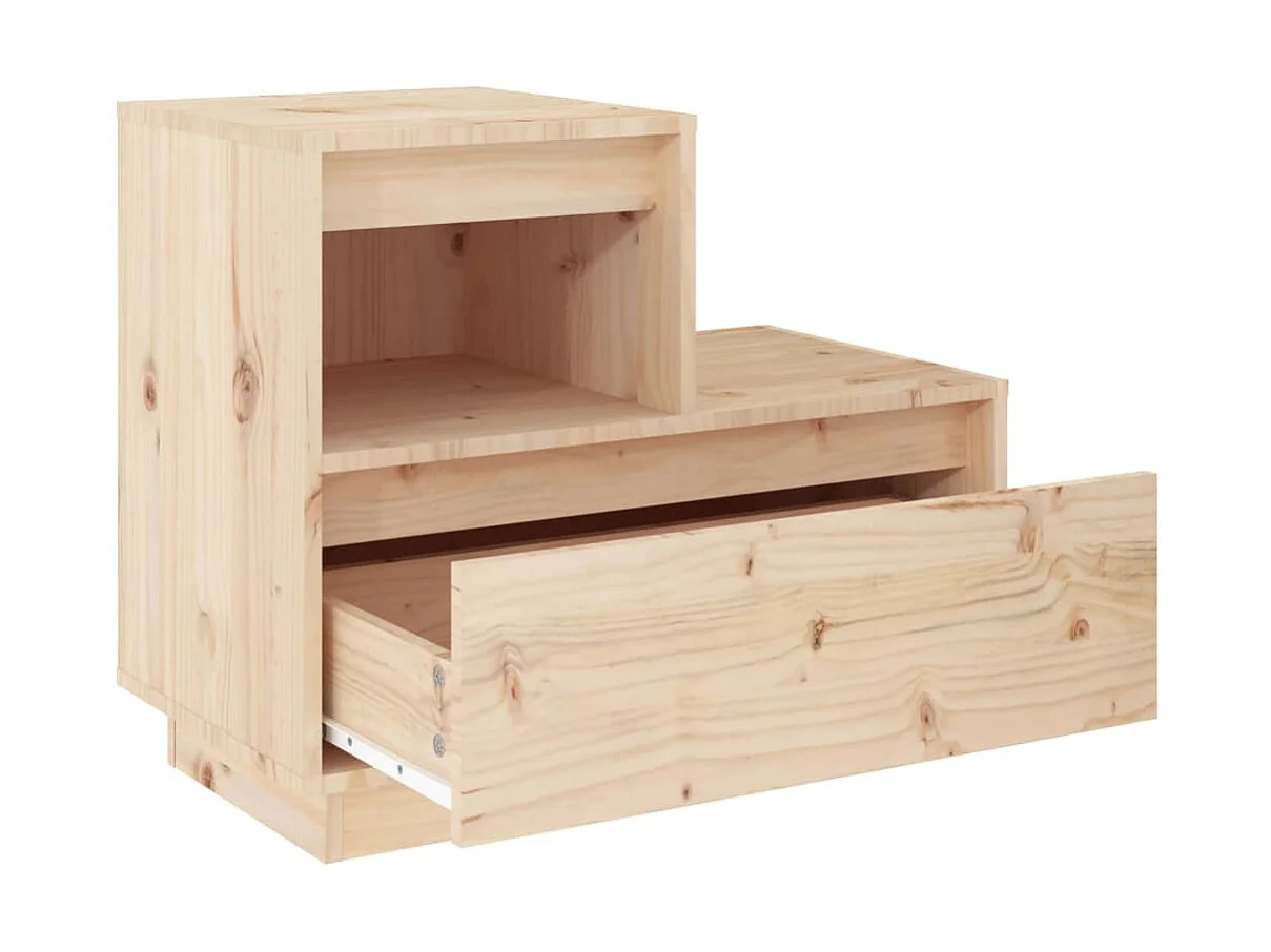 Nachttisch Nachtschrank 60x34x51 cm Massivholz Kiefer -RN78879
