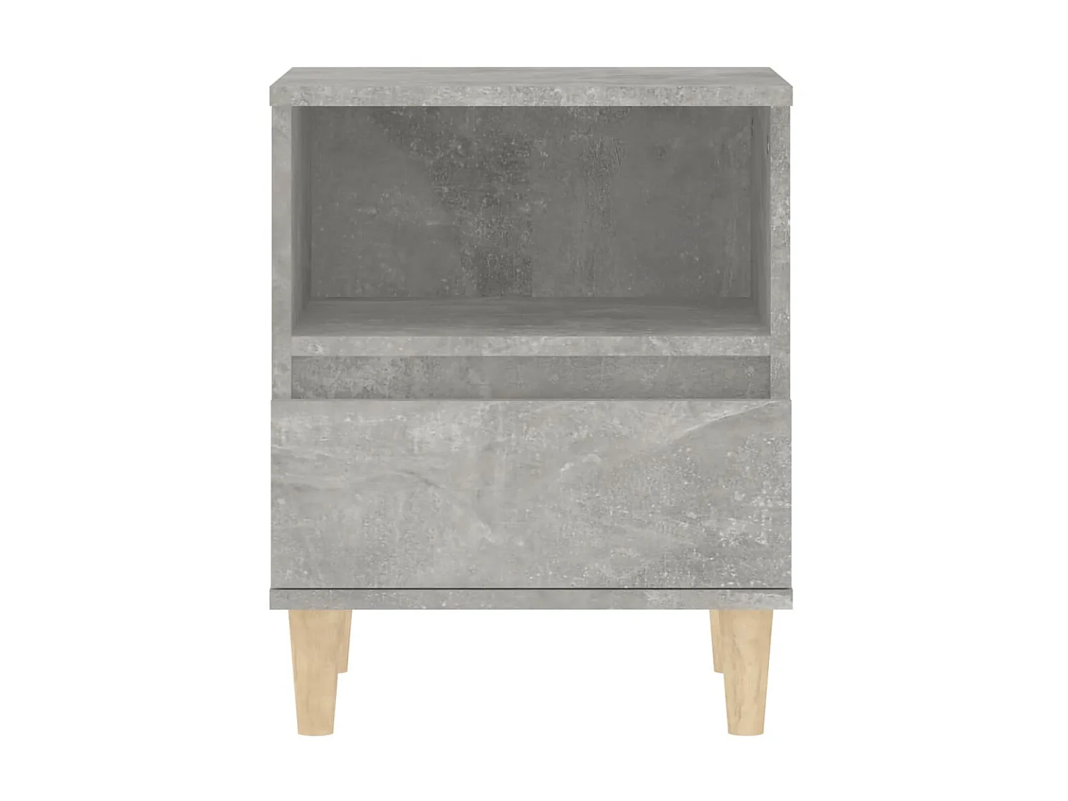 2er-Set Nachttische Nachtschrank Betongrau 40x35x50 cm -RN27955
