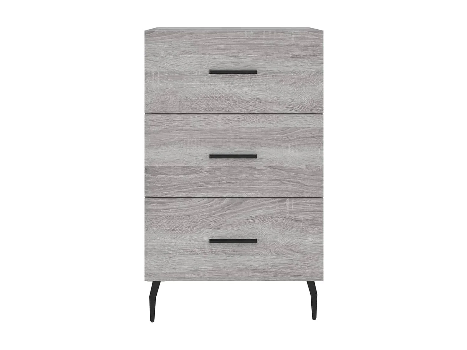 Nachttisch Grau Nachtschrank Sonoma Holzwerkstoff 40x40x66 cm -RN98937