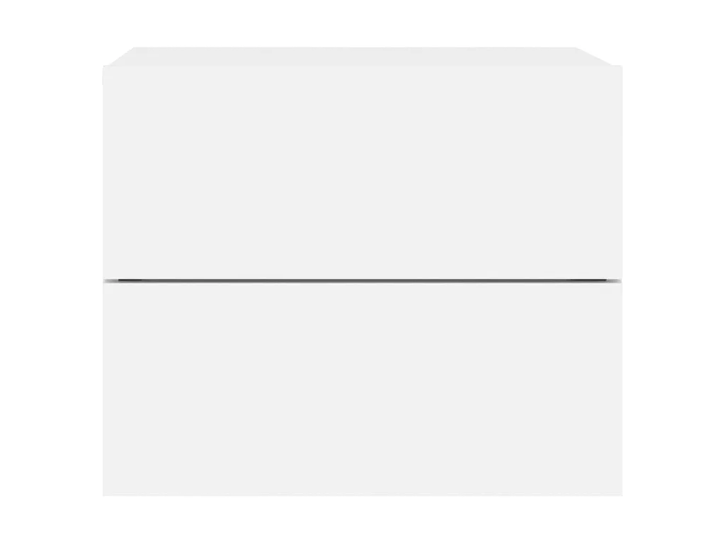 Wand-Nachttisch Nachtschrank mit LED-Leuchten Weiß -RN78349