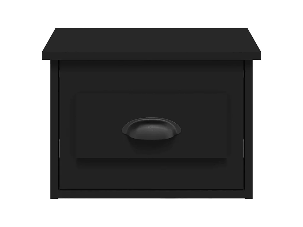 Wand-Nachttisch Nachtschrank Schwarz 41,5x36x28 cm -RN18305