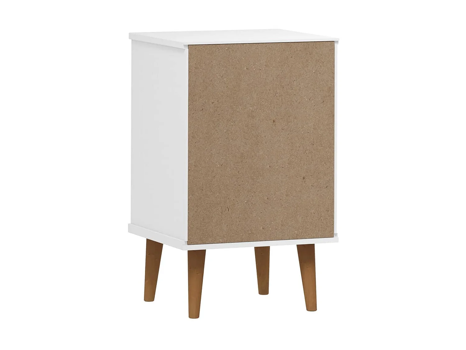 Nachttisch Nachtschrank MOLDE Weiß 40x35x65 cm Massivholz Kiefer -RN22855