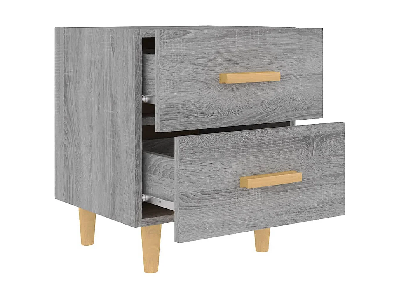 Nachttisch Grau Nachtschrank Sonoma 40x35x47,5 cm -RN36512