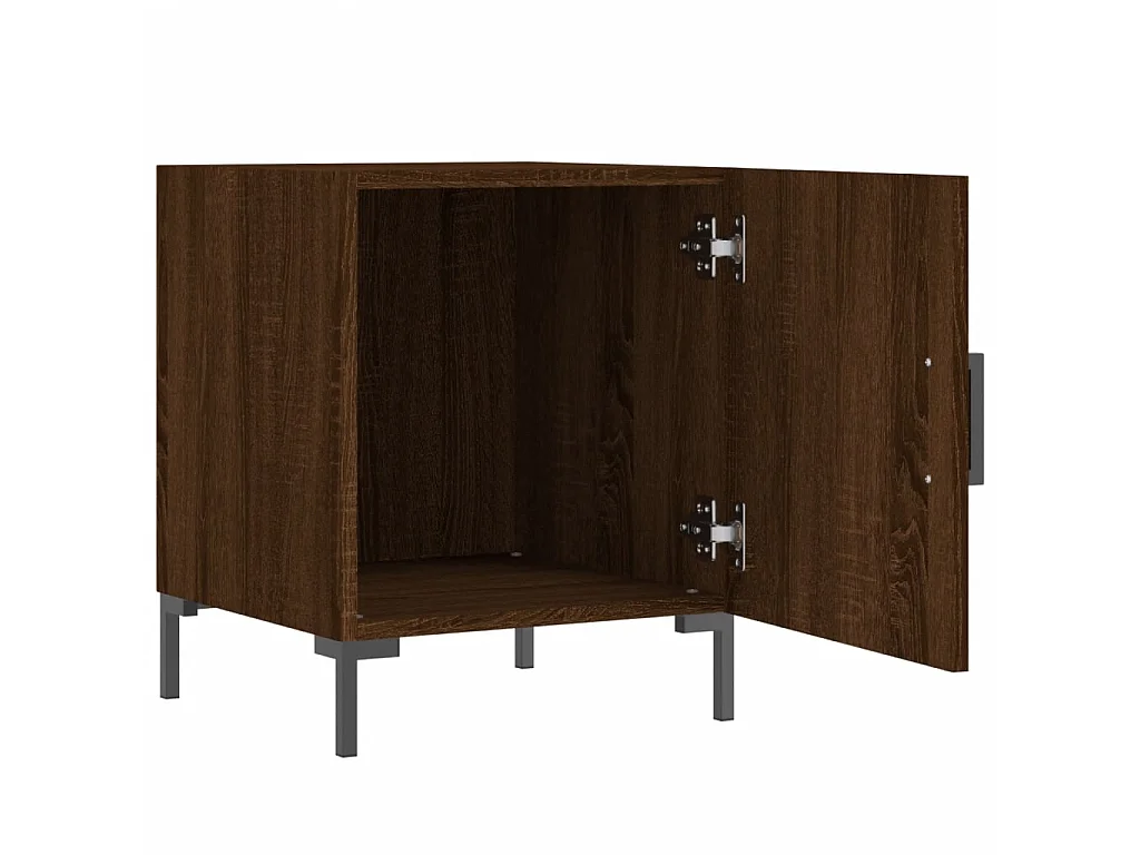 2er-Set Nachttische Nachtschrank Braun Eichen-Optik 40x40x50 cm Holzwerkstoff -RN59261