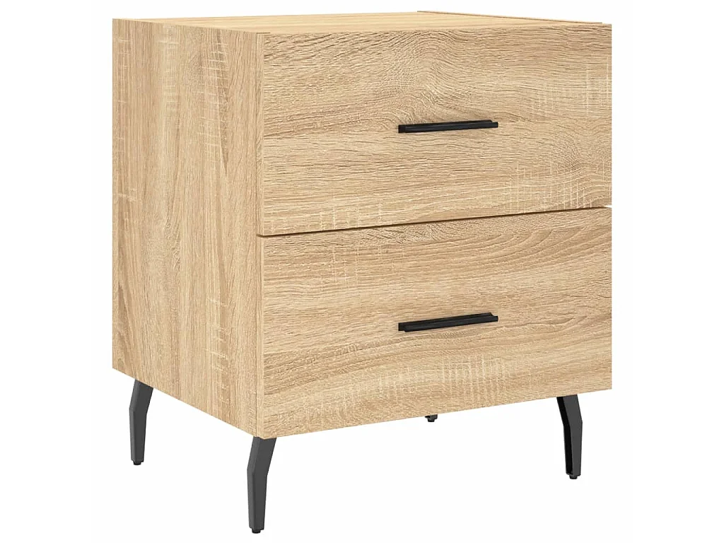 2er-Set Nachttische Nachtschrank Sonoma-Eiche 40x35x47,5 cm Holzwerkstoff -RN38692