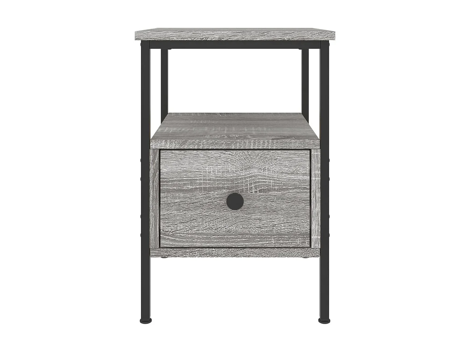 Nachttisch Grau Nachtschrank Sonoma-Eiche 34x36x50 cm Holzwerkstoff -RN45346