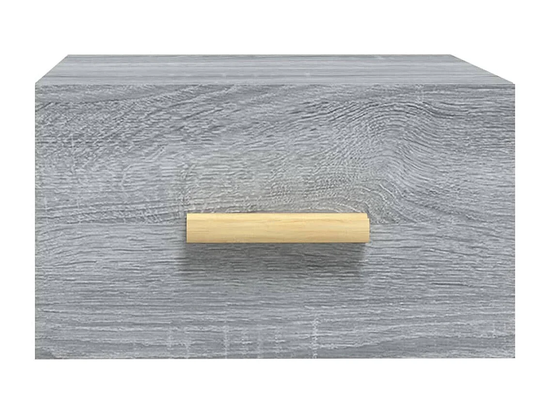 2er-Set Wand-Nachttische Nachtschrank Grau Sonoma 35x35x20 cm -RN72746