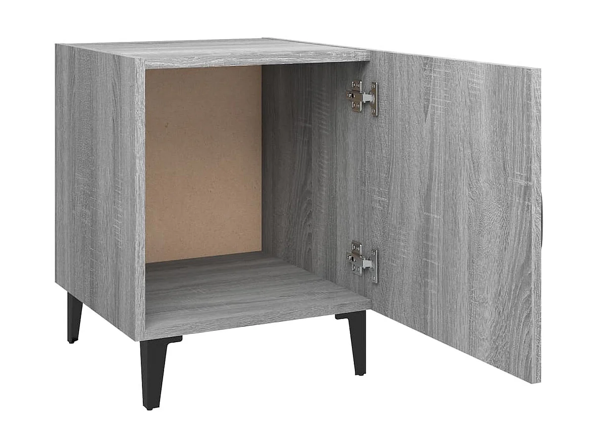 2er-Set Nachttische Nachtschrank Grau Sonoma Holzwerkstoff -RN15623