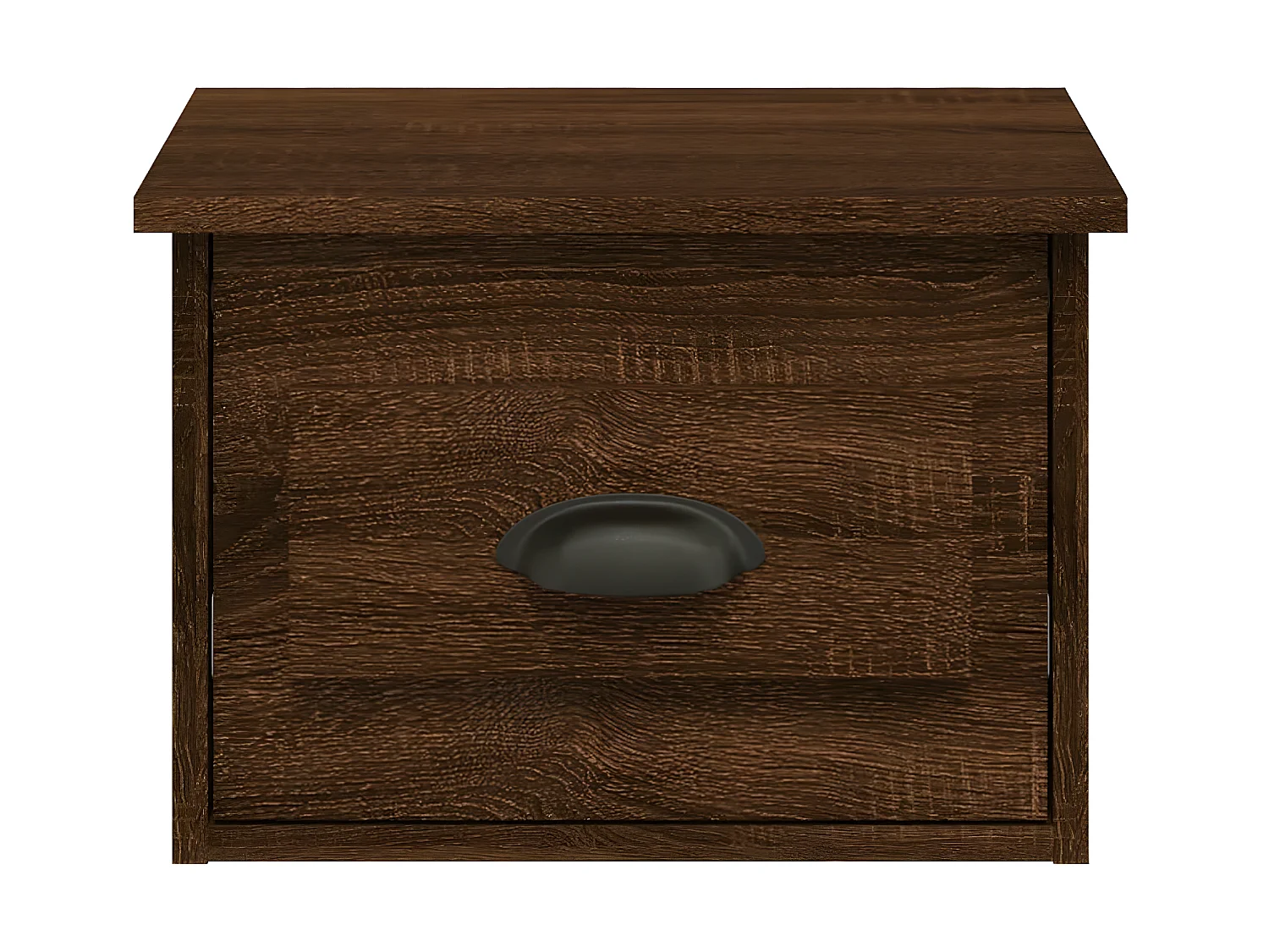 Wand-Nachttisch Nachtschrank Braun Eichen-Optik 41,5x36x28 cm -RN94936