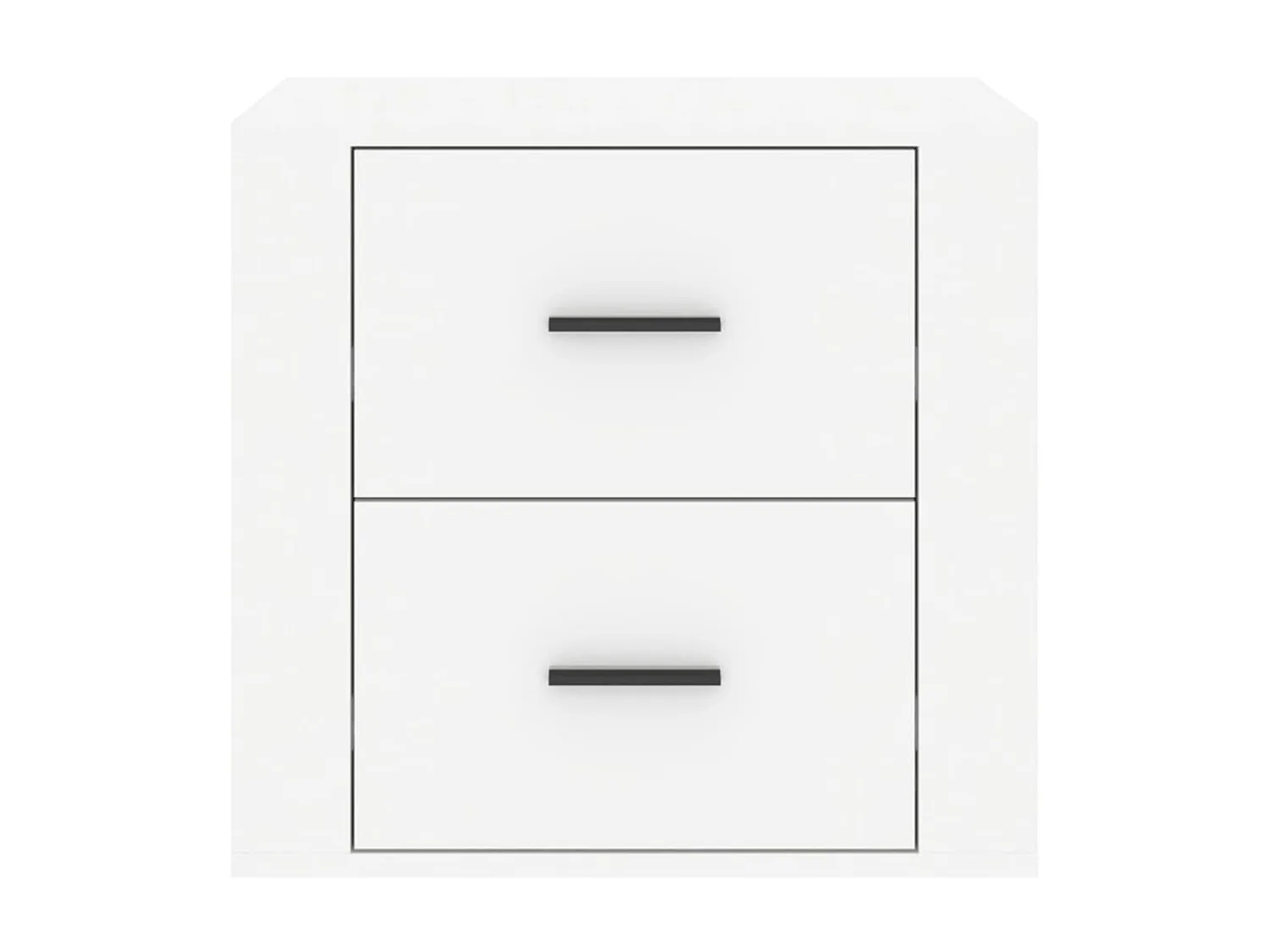 Nachttisch Nachtschrank Hochglanz-Weiß 50x39x47 cm -RN77192