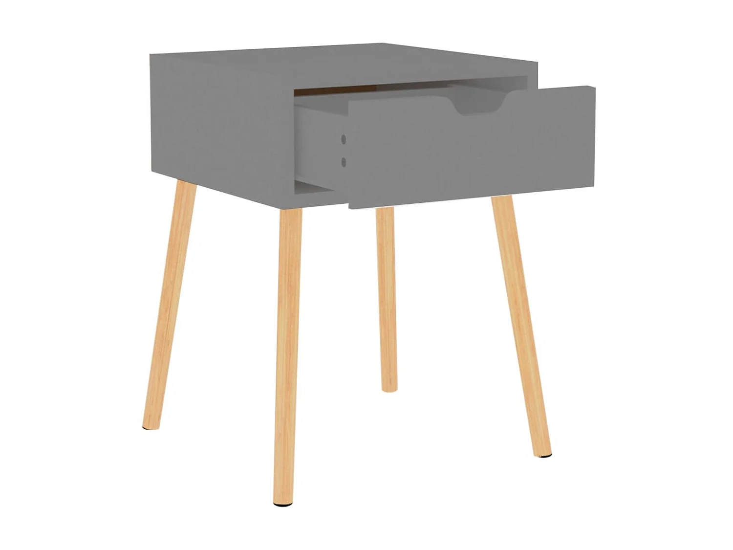 2er-Set Nachttische Nachtschrank Grau 40x40x56 cm Holzwerkstoff -RN52720