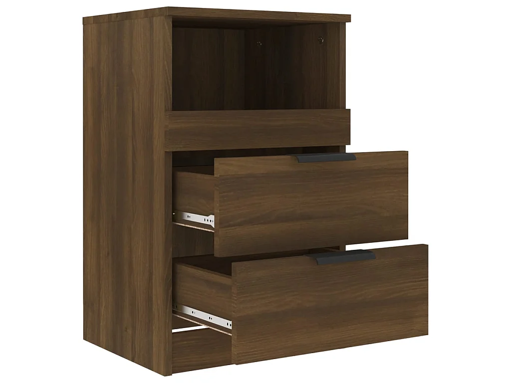 Nachttisch Nachtschrank Braun Eichen-Optik Holzwerkstoff -RN23801