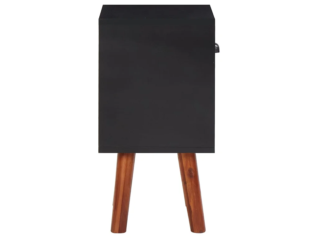 2er-Set Nachttische Nachtschrank Akazienholz Massiv 40x30x57 cm -RN55392
