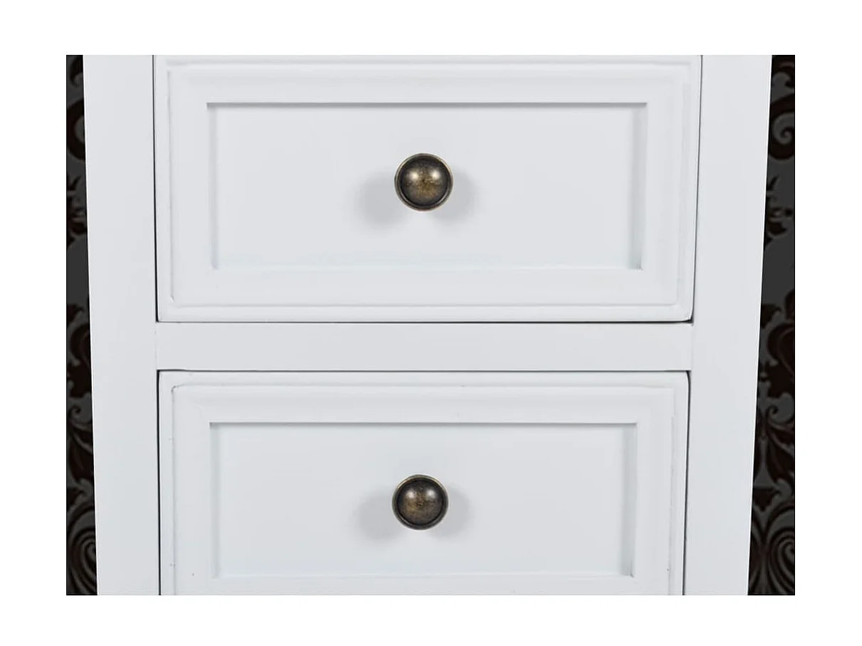 2er-Set Nachtschränke Nachttische mit 2 Schubladen MDF Weiß -RN80788